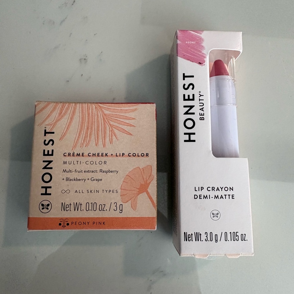 HONEST Crème Cheek + Lip Color & Lip Crayon Duo